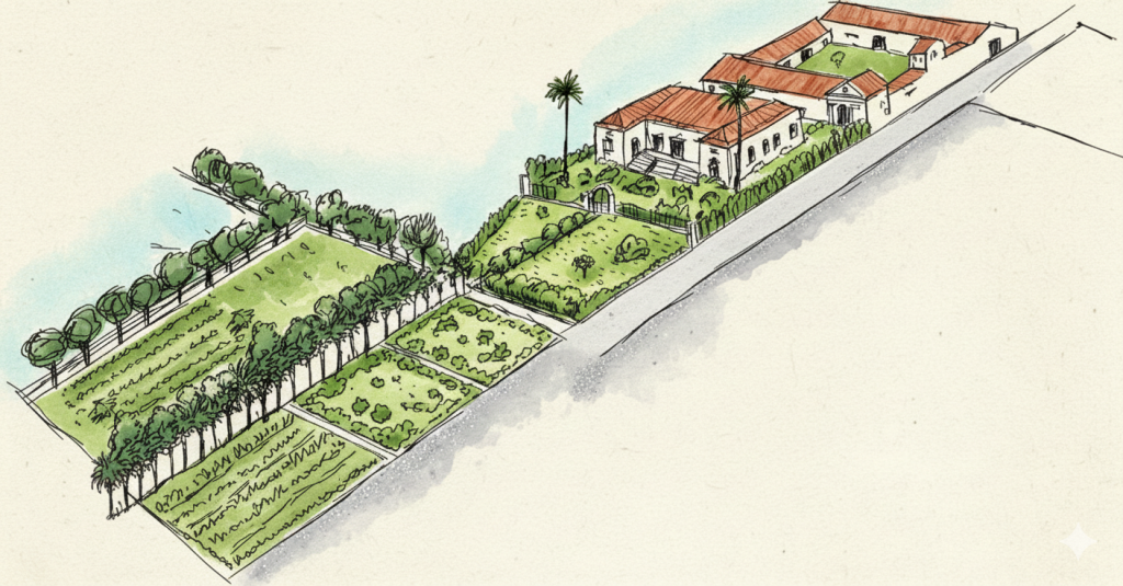 Dibujo Hacienda Jardín La Vara